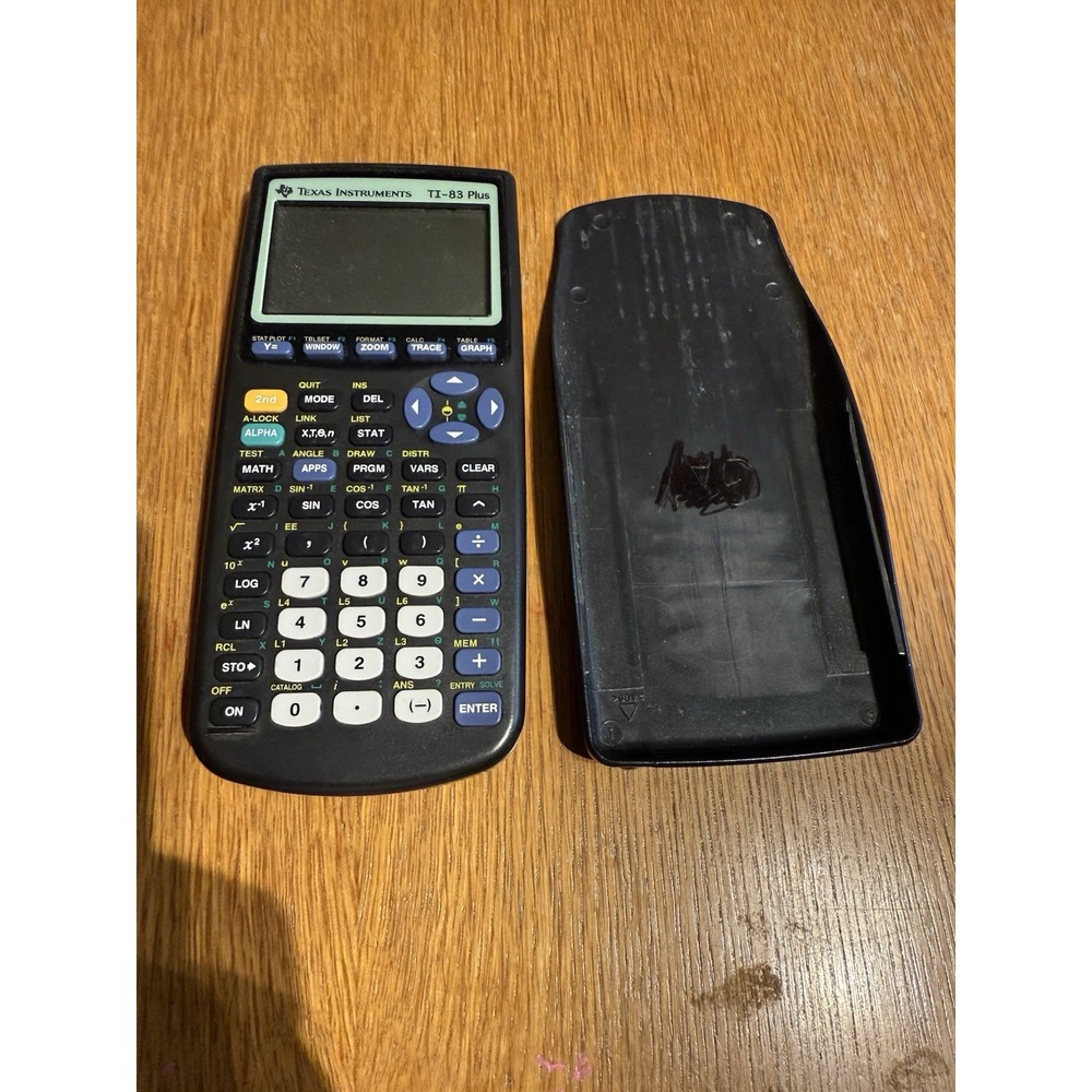 Texas‎ Instruments TI-83 Plus Graphing Calculator with Slip Cover - Black TESTED